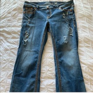 Seven7 Bootcut Distressed Denim Jeans